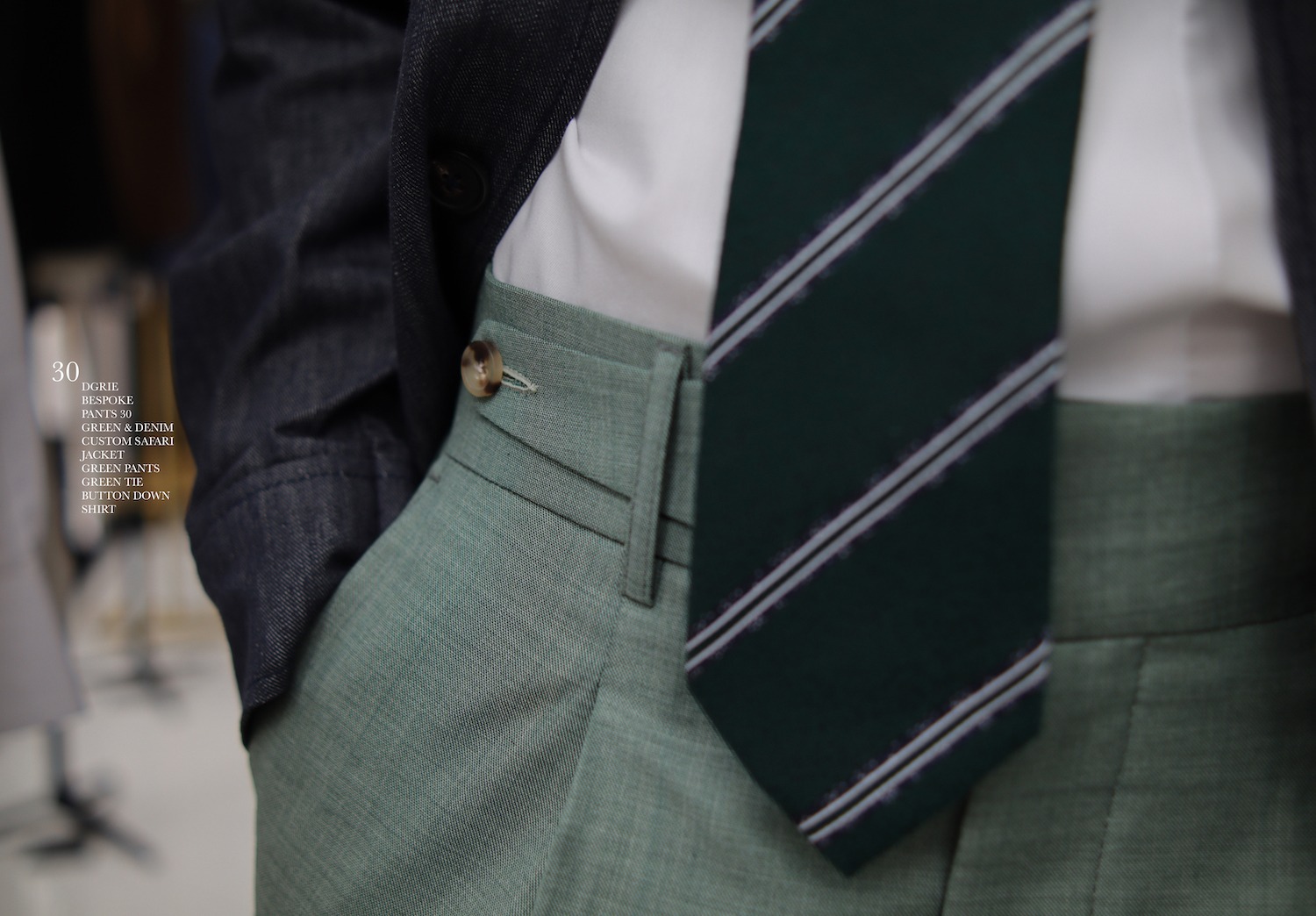 dgrie pants 30 denim green gurkha dgrie 2