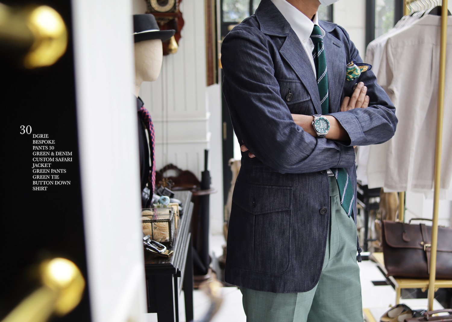 dgrie pants 30 denim green gurkha dgrie 4