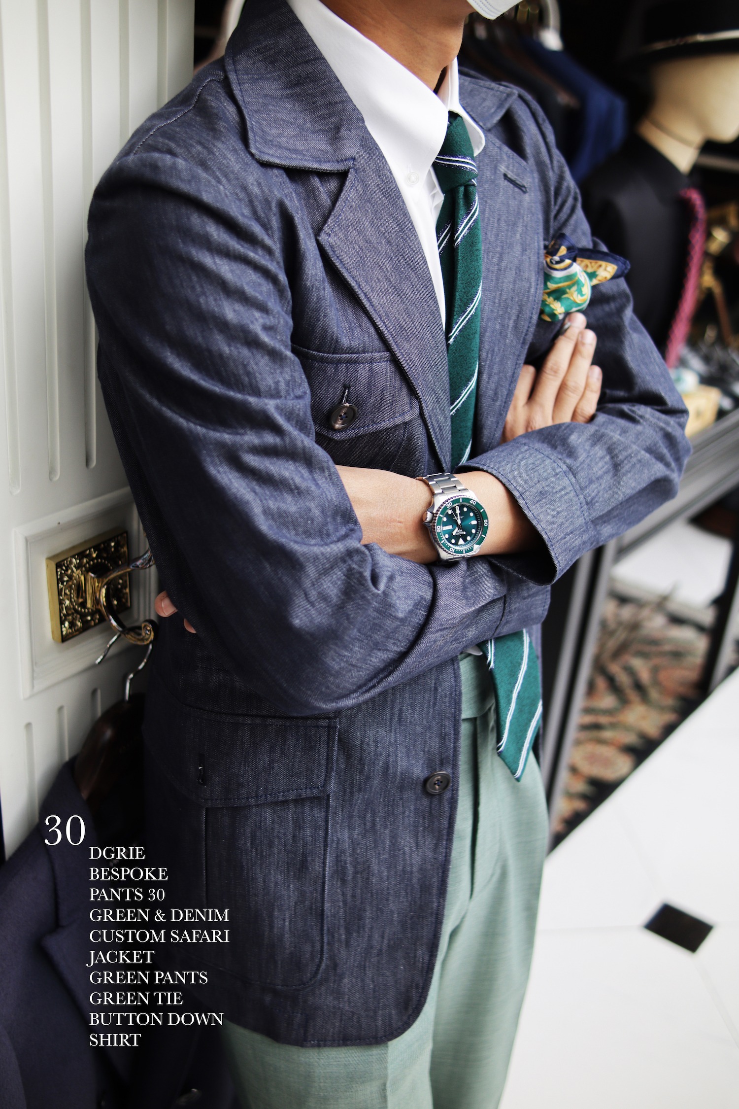 dgrie pants 30 denim green gurkha dgrie 5