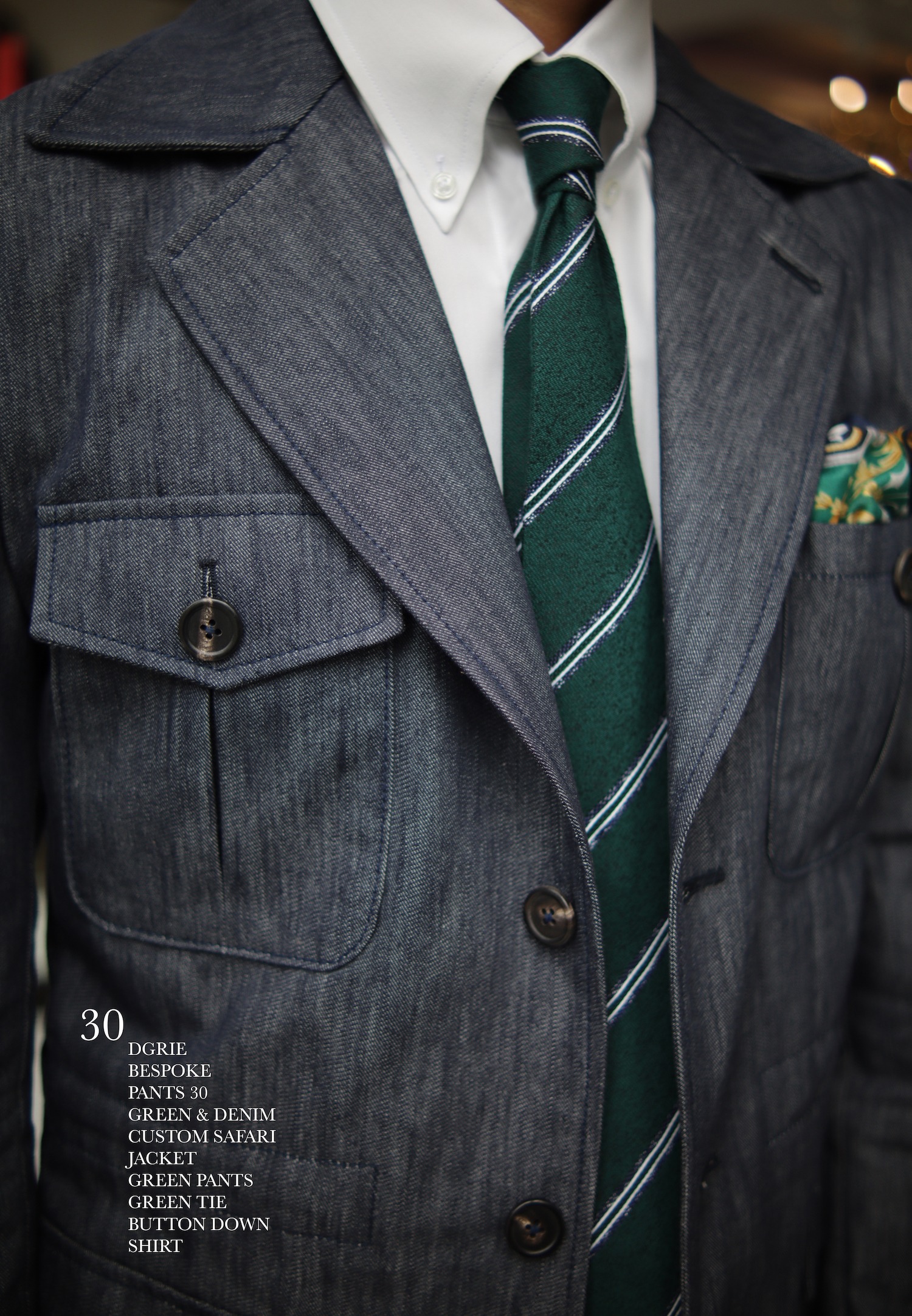 dgrie pants 30 denim green gurkha dgrie 6