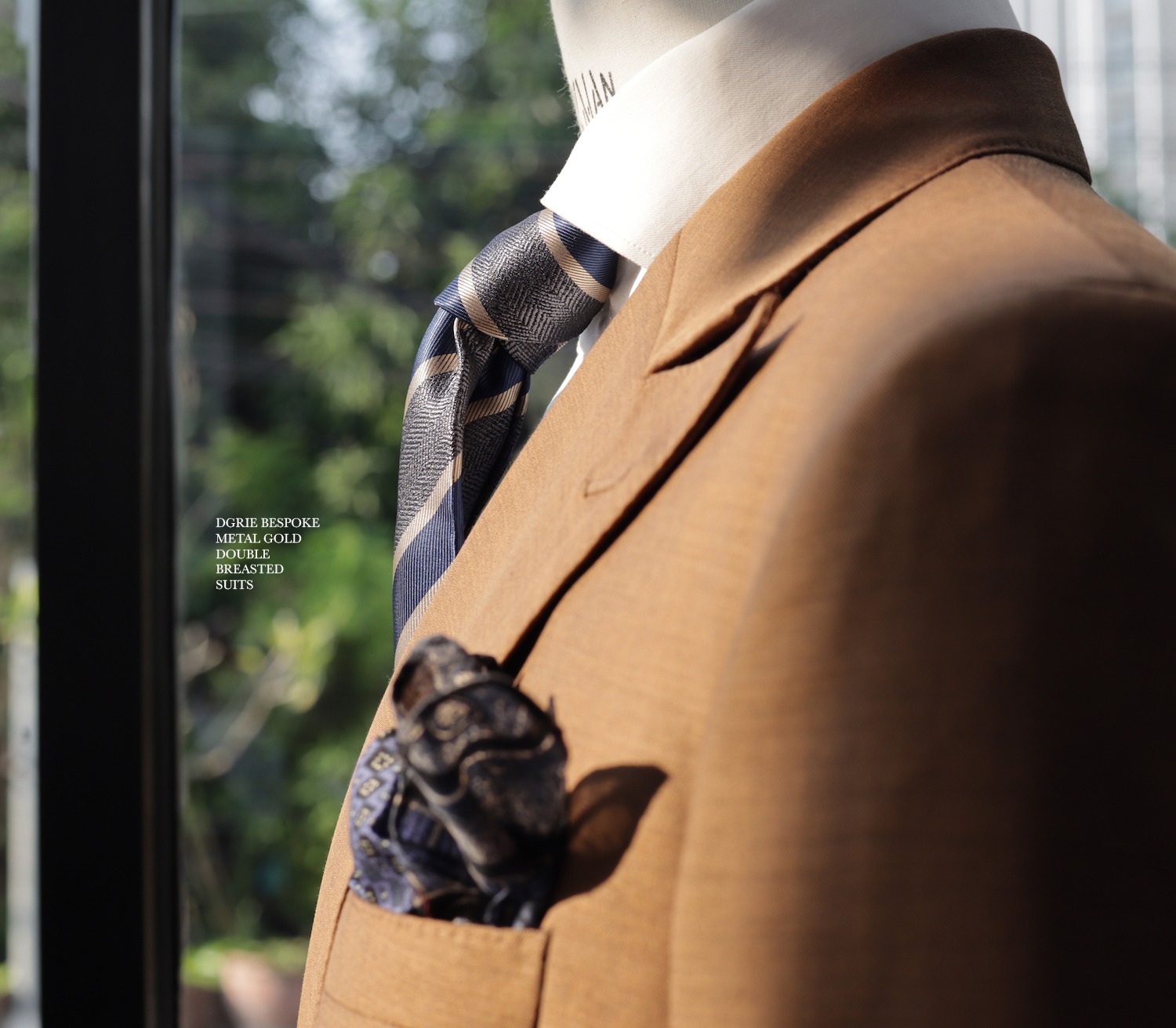 metal gold double breasted suit dgrie 2