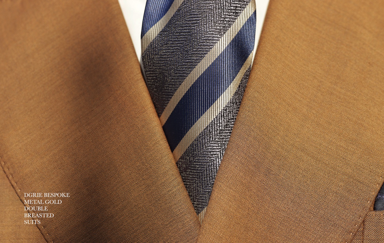 metal gold double breasted suit dgrie 3