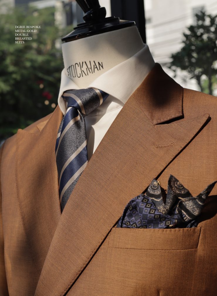 METAL GOLD - Double breasted suit: ตัดสูทสีทอง กระดมสองแถว 15 metal gold double breasted suit dgrie