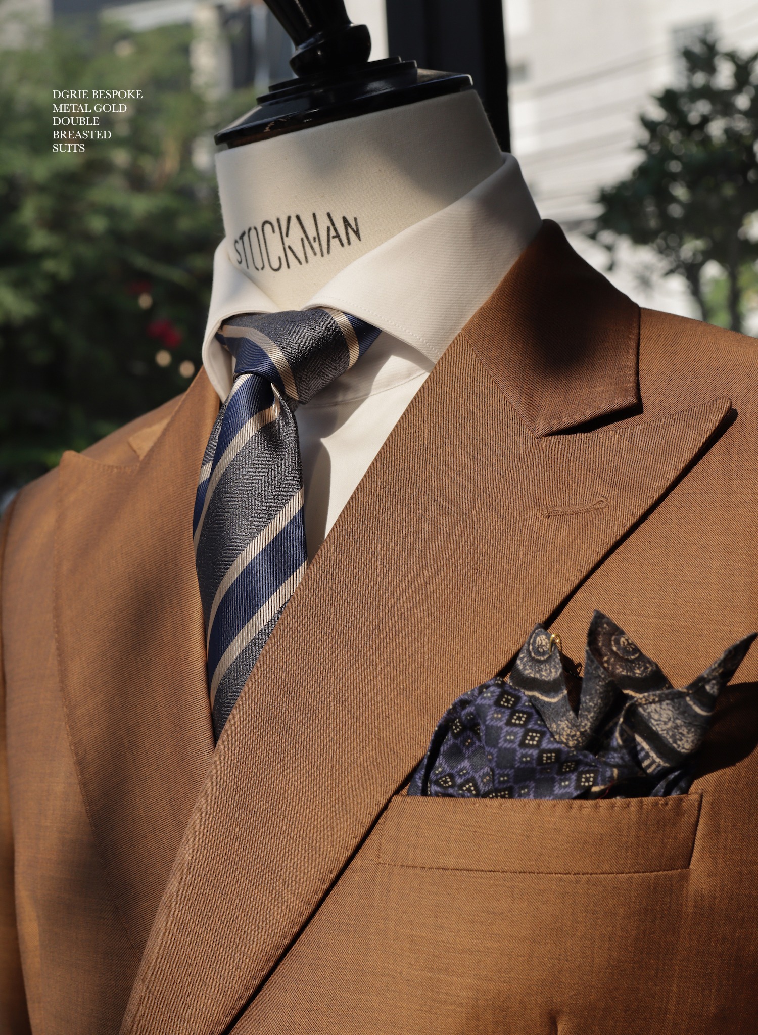 metal gold double breasted suit dgrie