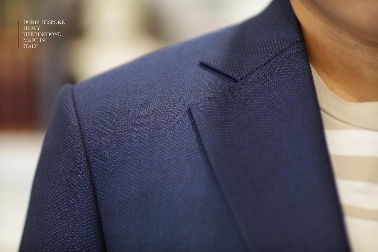 dgrie bespoke navy heavy herringbone suit dgrie 1