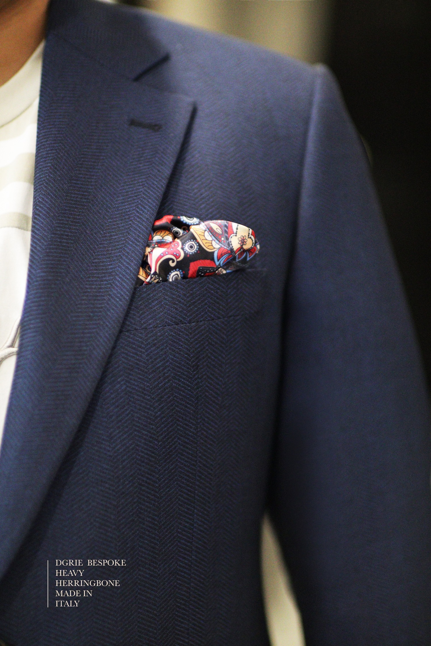 dgrie bespoke navy heavy herringbone suit dgrie 2