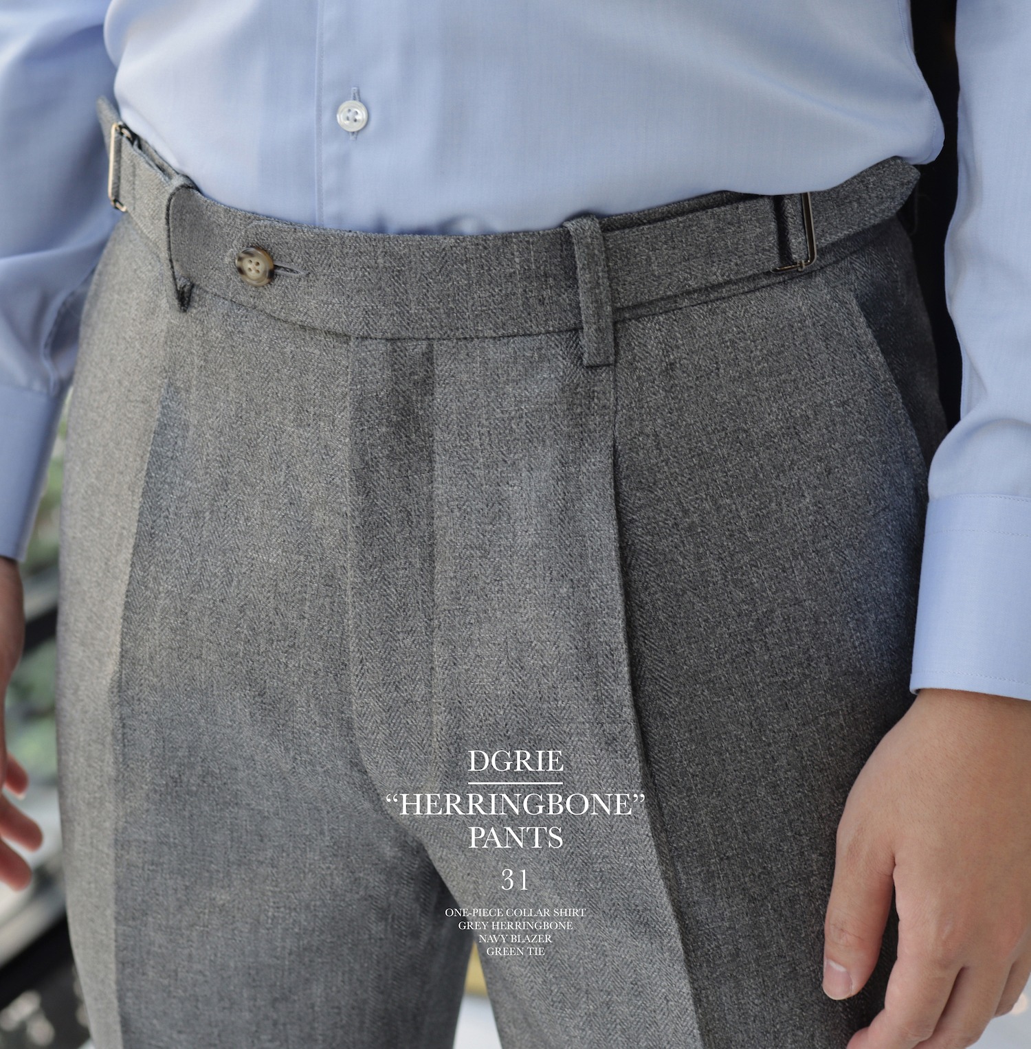 dgrie pants 31 classic grey herringbone dgrie 10