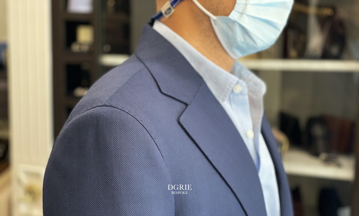 dgrie navy bird eyes pure wool dgrie 1