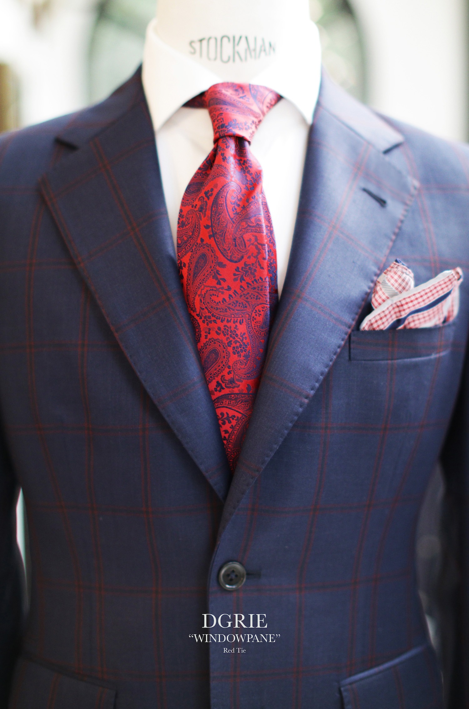 dgrie navy x red windowpane dgrie