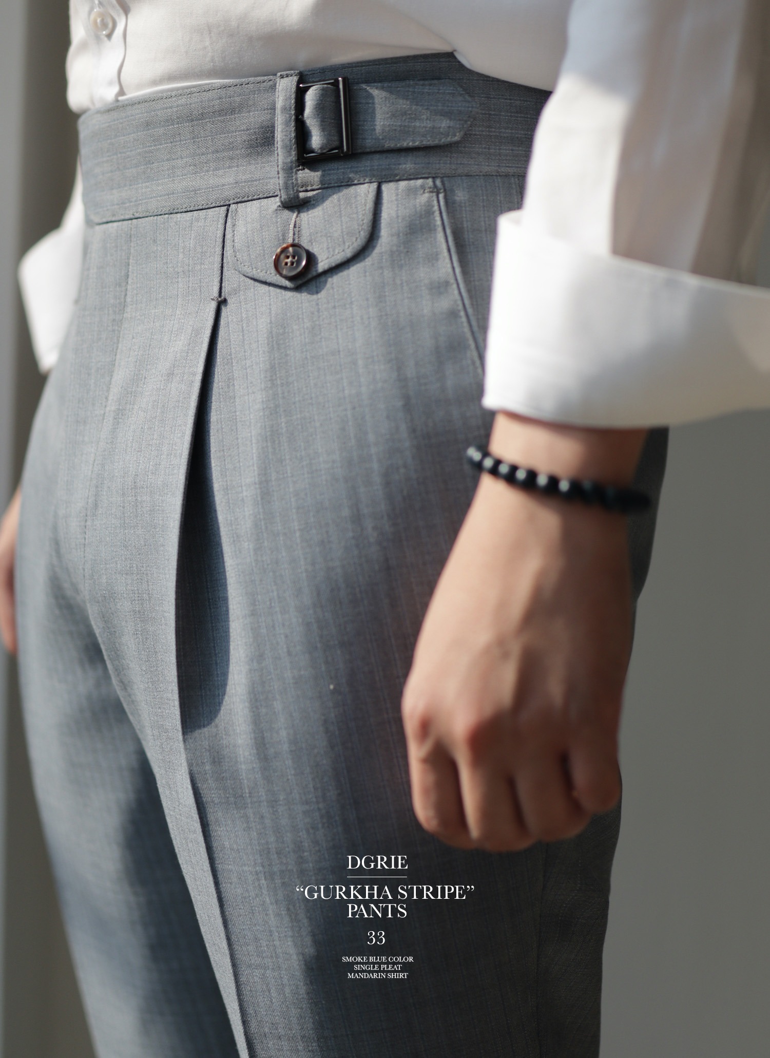 dgrie pants 33 gurkha smoke blue dgrie 11