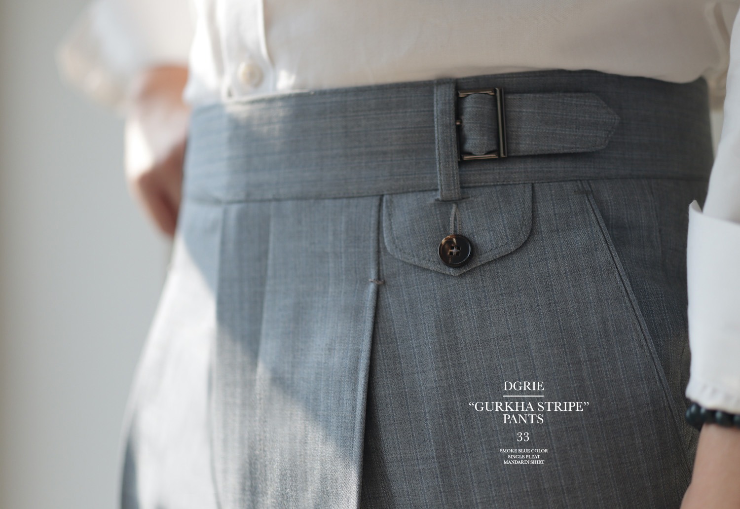 dgrie pants 33 gurkha smoke blue dgrie 9