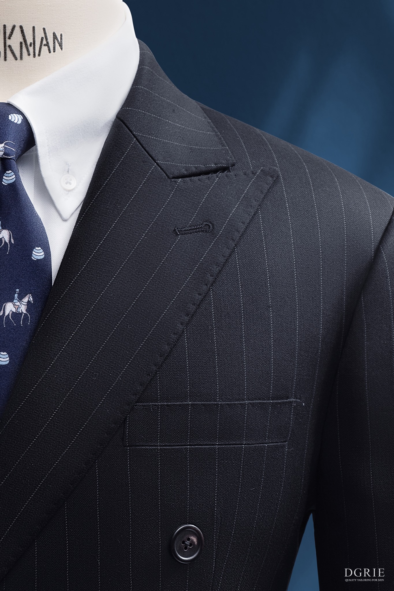 double breasted black wide pinstripe suit 2021 dgrie 3