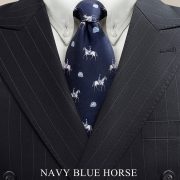 navy blue horse vintage necktie dgrie 2