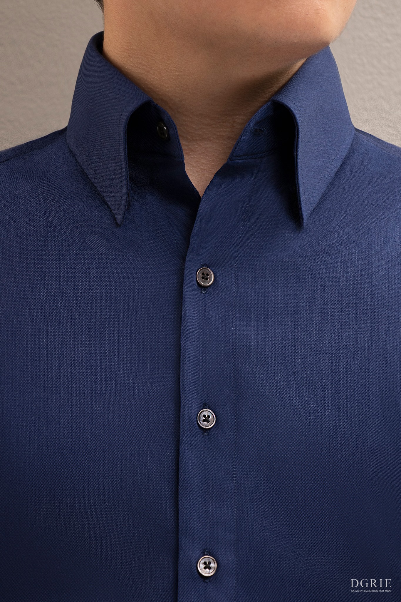 azure blue cotton spandex shirt dgrie 2