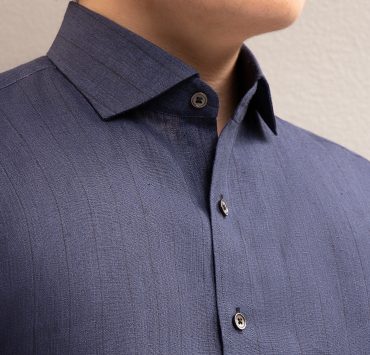 dark ocean blue linen shirt dgrie 6