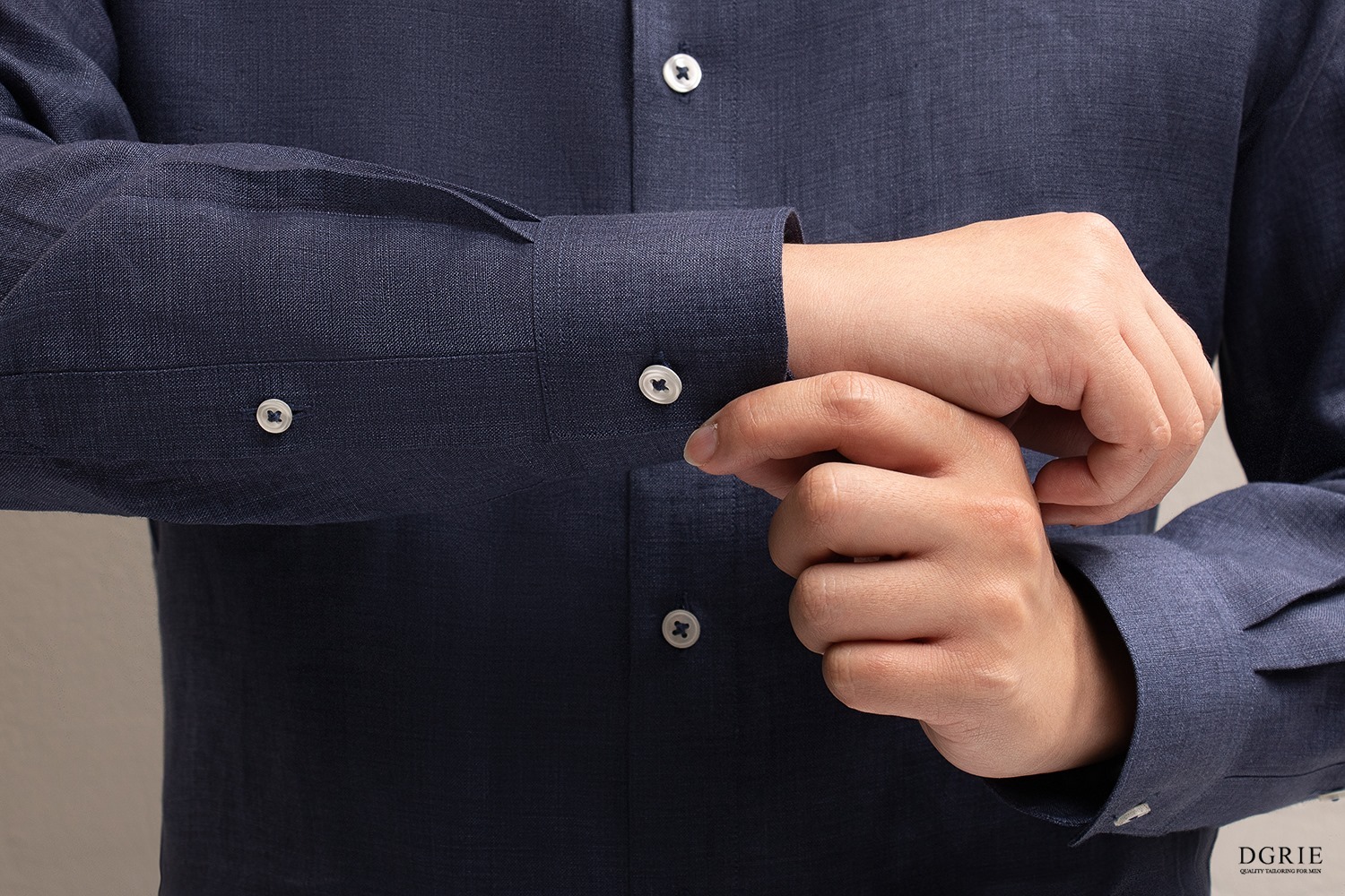 navy blue linen dgrie