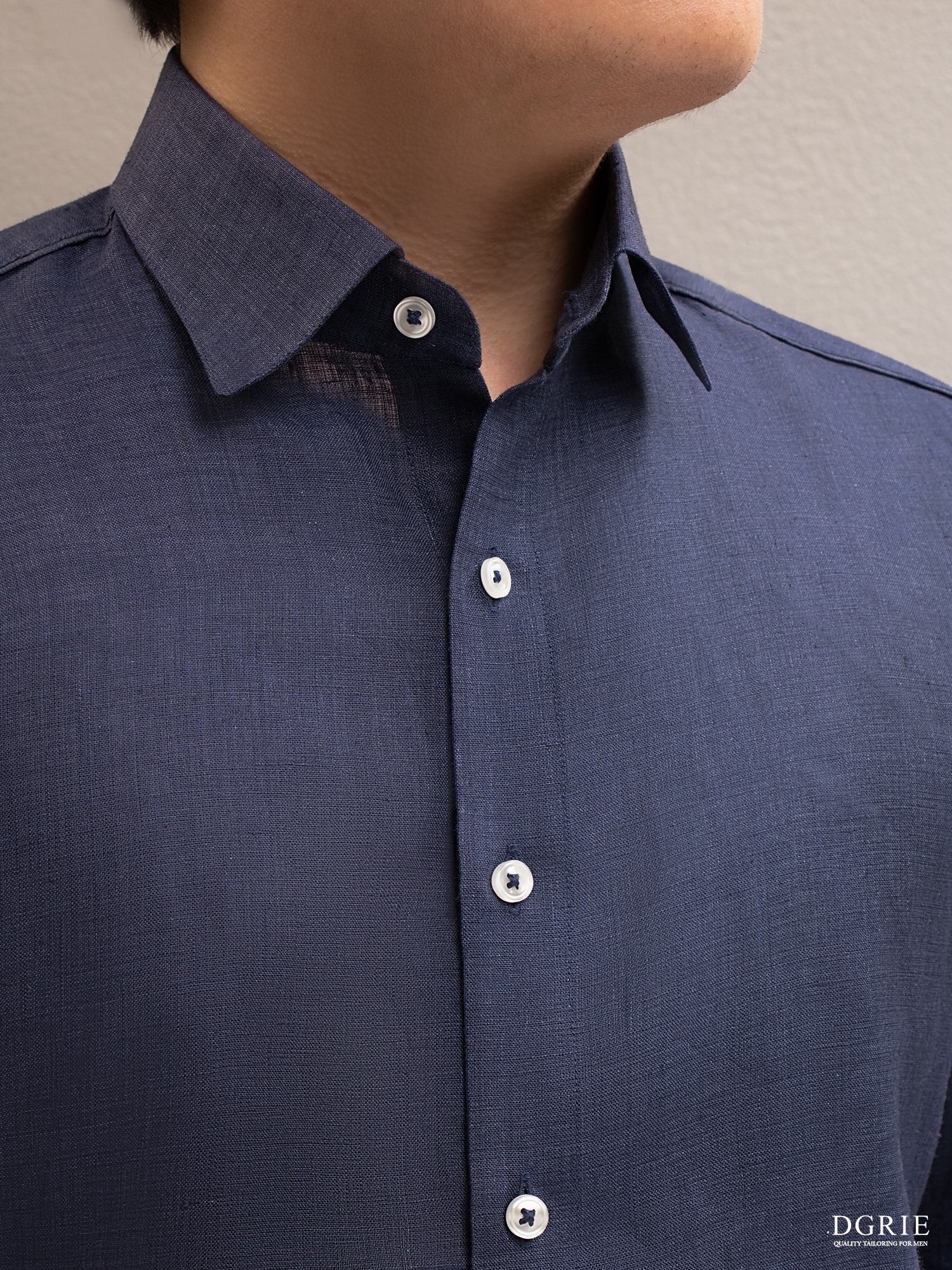 navy blue linen shirt dgrie 2