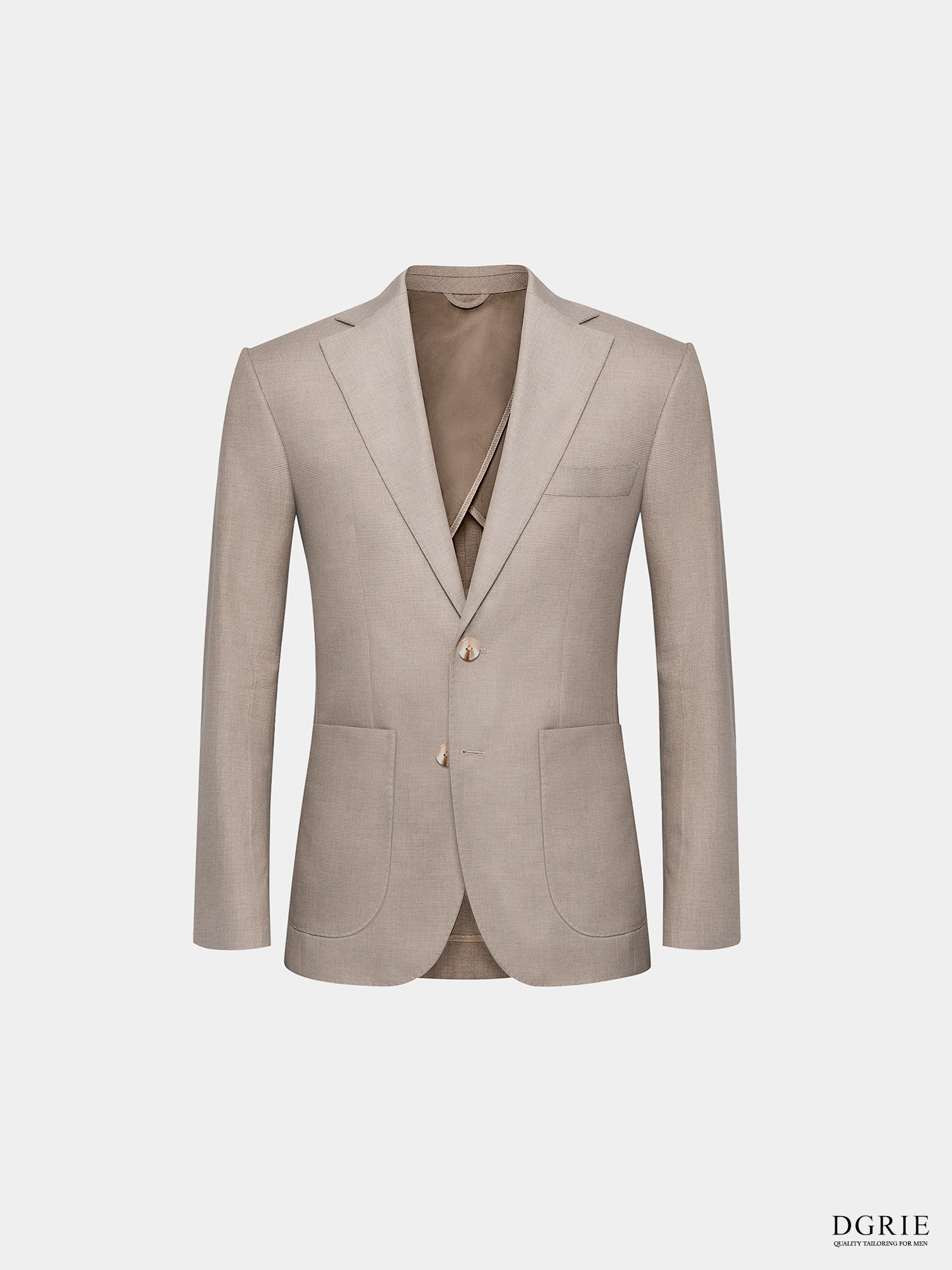 beige cotton wool 2 button dgrie 6