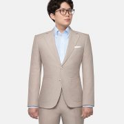 beige cotton wool 2 button dgrie 7