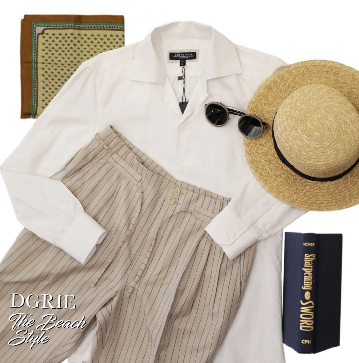 DGRIE CASUAL SET: THE BEACH เชิ้ตปกฮาวาย กางเกงผูกเชือก 4 dgrie casual set the beach dgrie