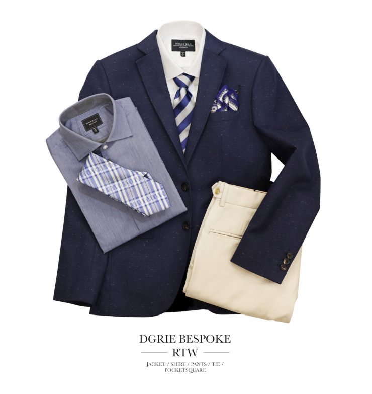 DGRIE RTW - NAVY DOT JACKET & SET: เซ็ต สูทลายจุด สีน้ำเงิน 11 dgrie rtw navy dot jacket set dgrie 2