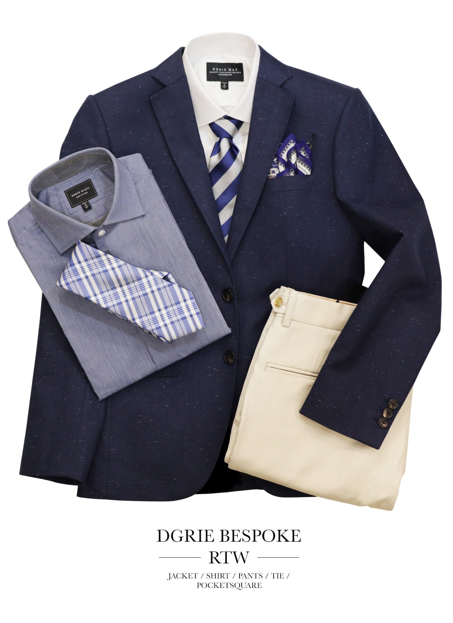 dgrie rtw navy dot jacket set dgrie