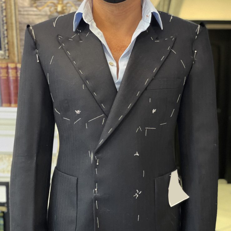 FITTING FLANNEL DB SUITS: ตัดสูทวินเทจ สีดำ ลายก้างปลา 9 fitting flannel db suits dgrie 5