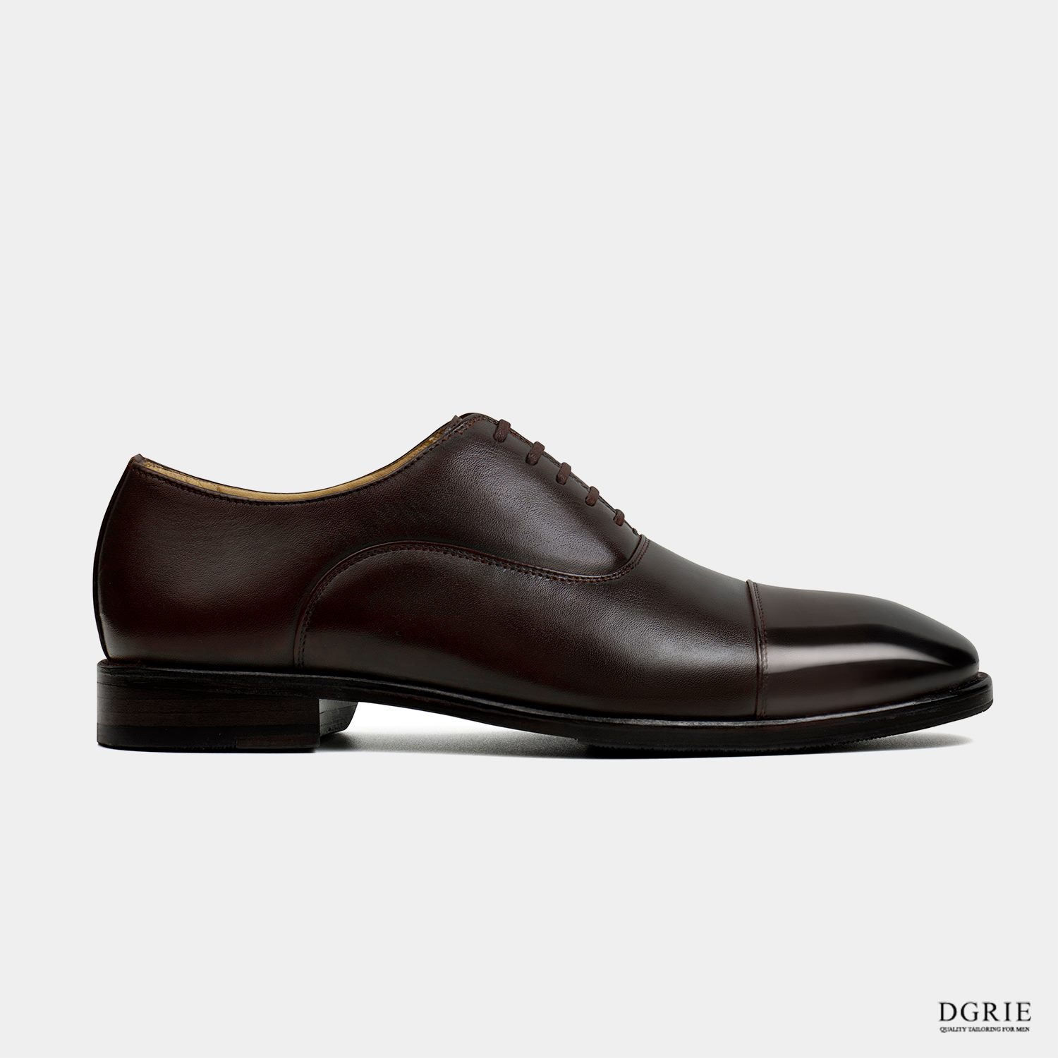 dark brown premium captoe oxford dgrie shoe dgrie 1