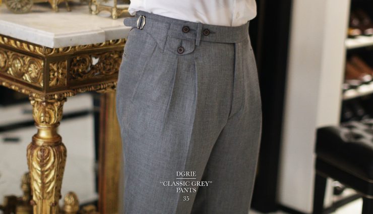 DGRIE PANTS 35: Classic Linen Grey ร้านตัดกางเกง วินเทจสีเทา 24 dgrie pants 35 classic linen grey dgrie 1