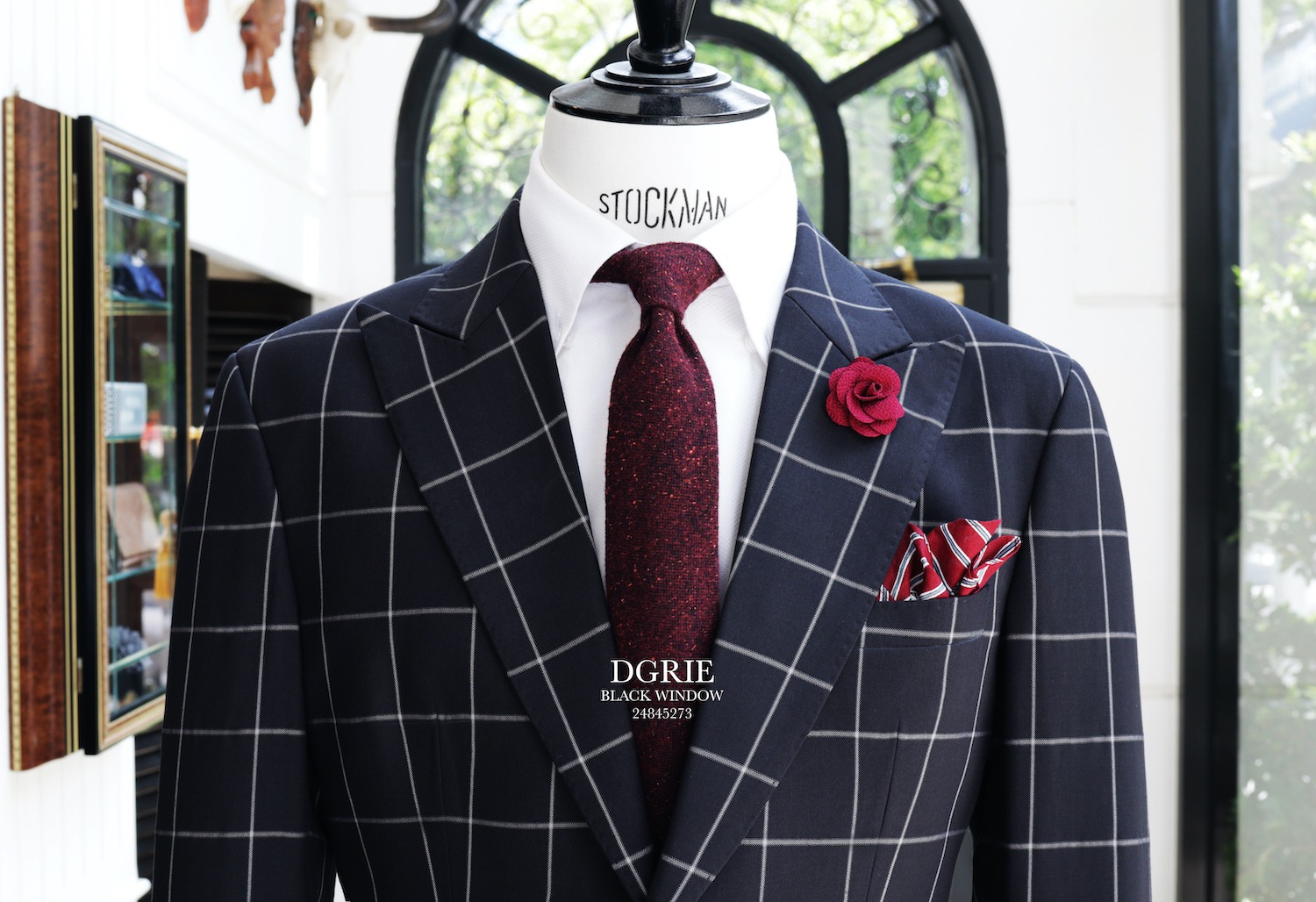 dgrie windowpane suit dgrie