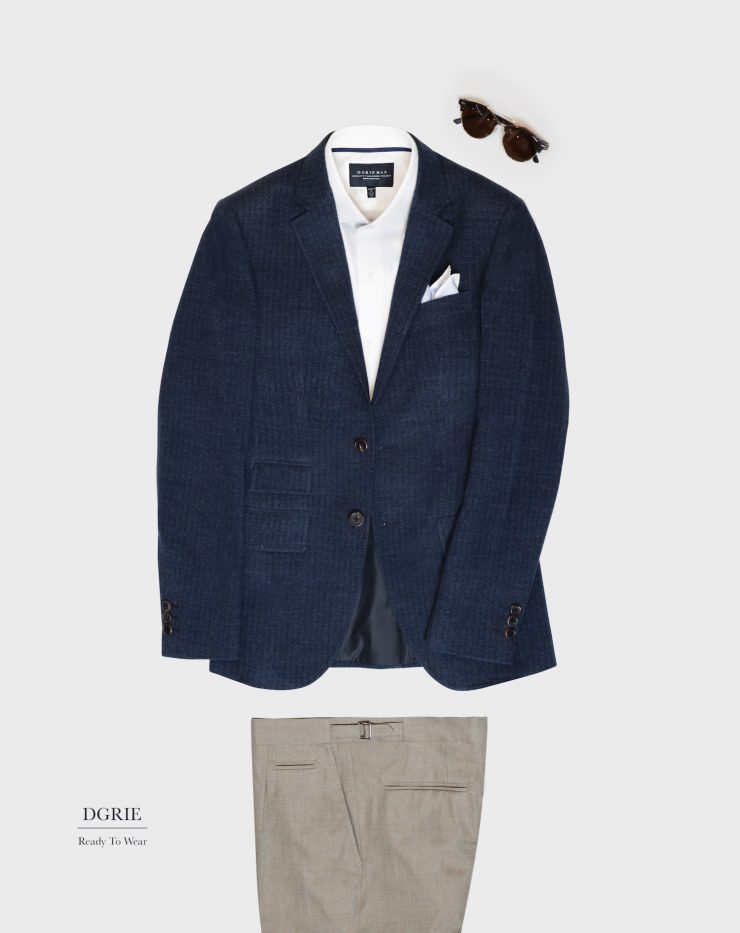 Flannel Jacket & Cotton Pants set: เสื้อสูทผ้าวูลและกางเกงชิโนวินเทจ 5 flannel jacket cotton pants set dgrie