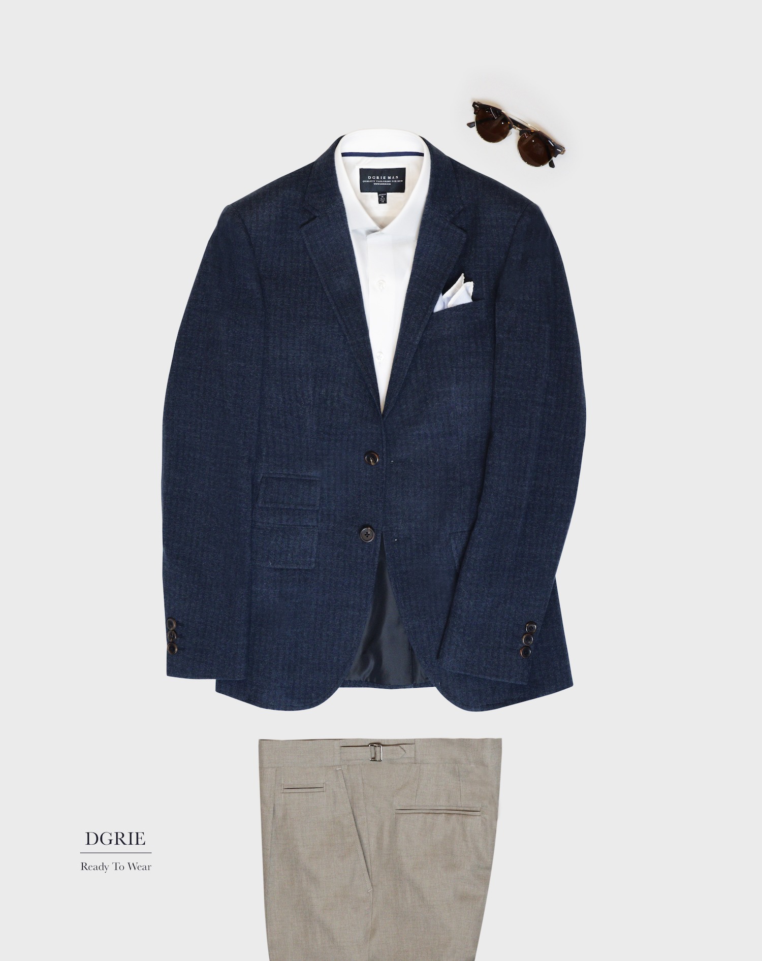 flannel jacket cotton pants set dgrie