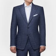 navy windowpane peak linen suit dgrie dgrie 10