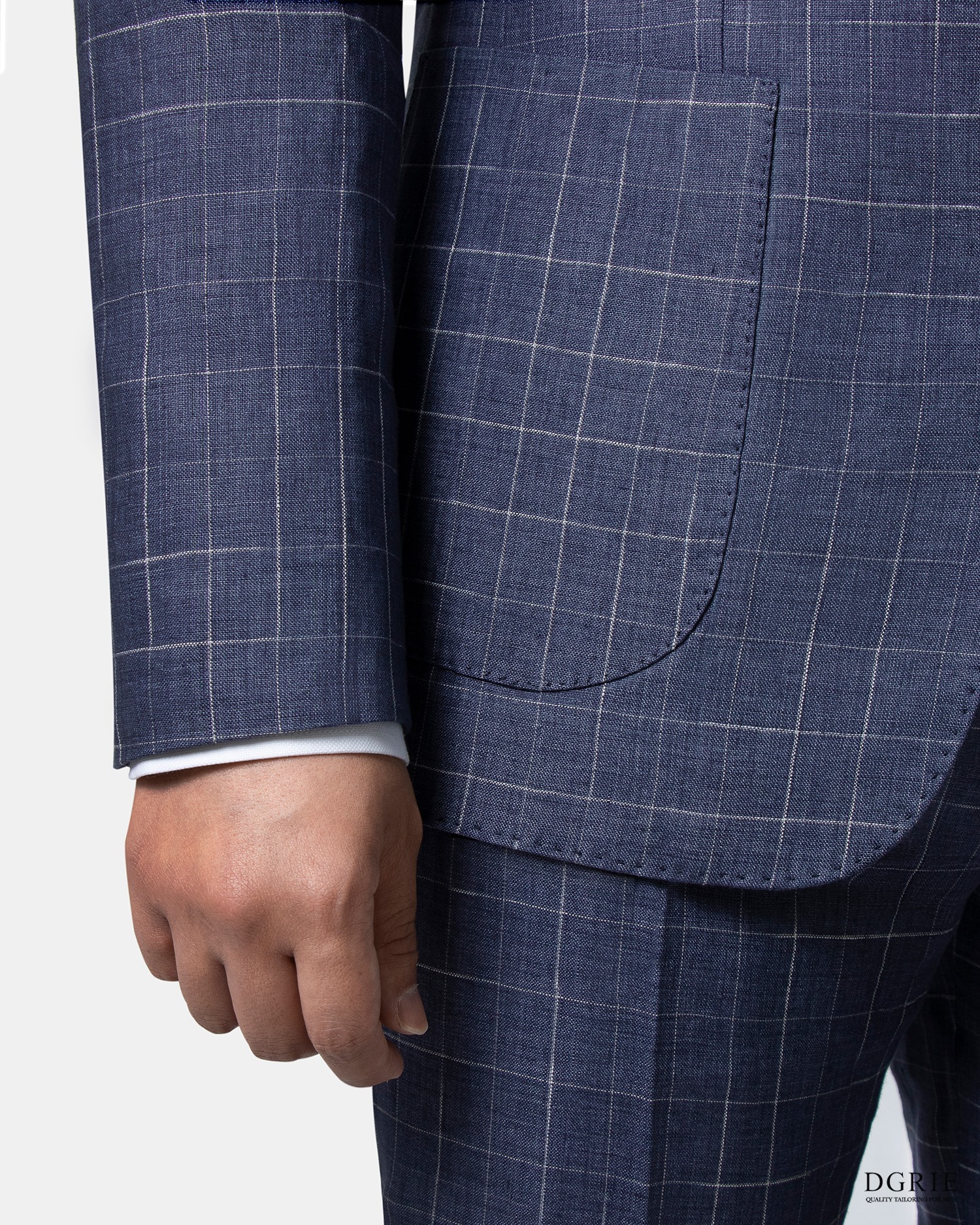 navy windowpane peak linen suit dgrie dgrie 3