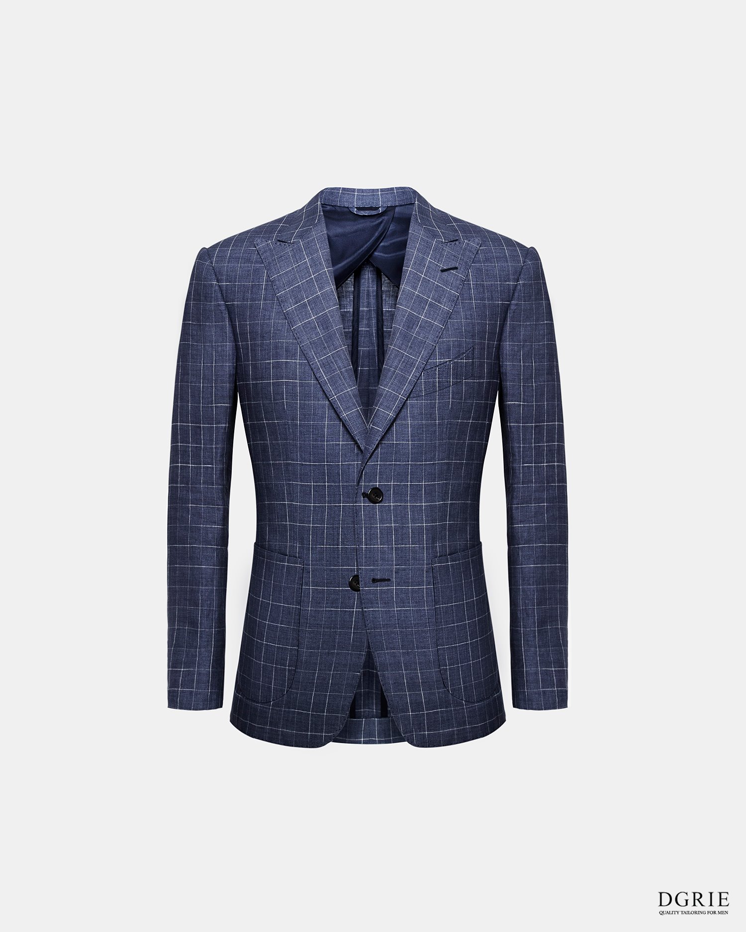 navy windowpane peak linen suit dgrie dgrie 8
