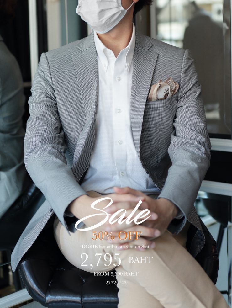 DGRIE 50% SALE: Houndstooth Cotton Suit: เสื้อสูทชิโนริ 10 dgrie 50 sale houndstooth cotton suit dgrie 3