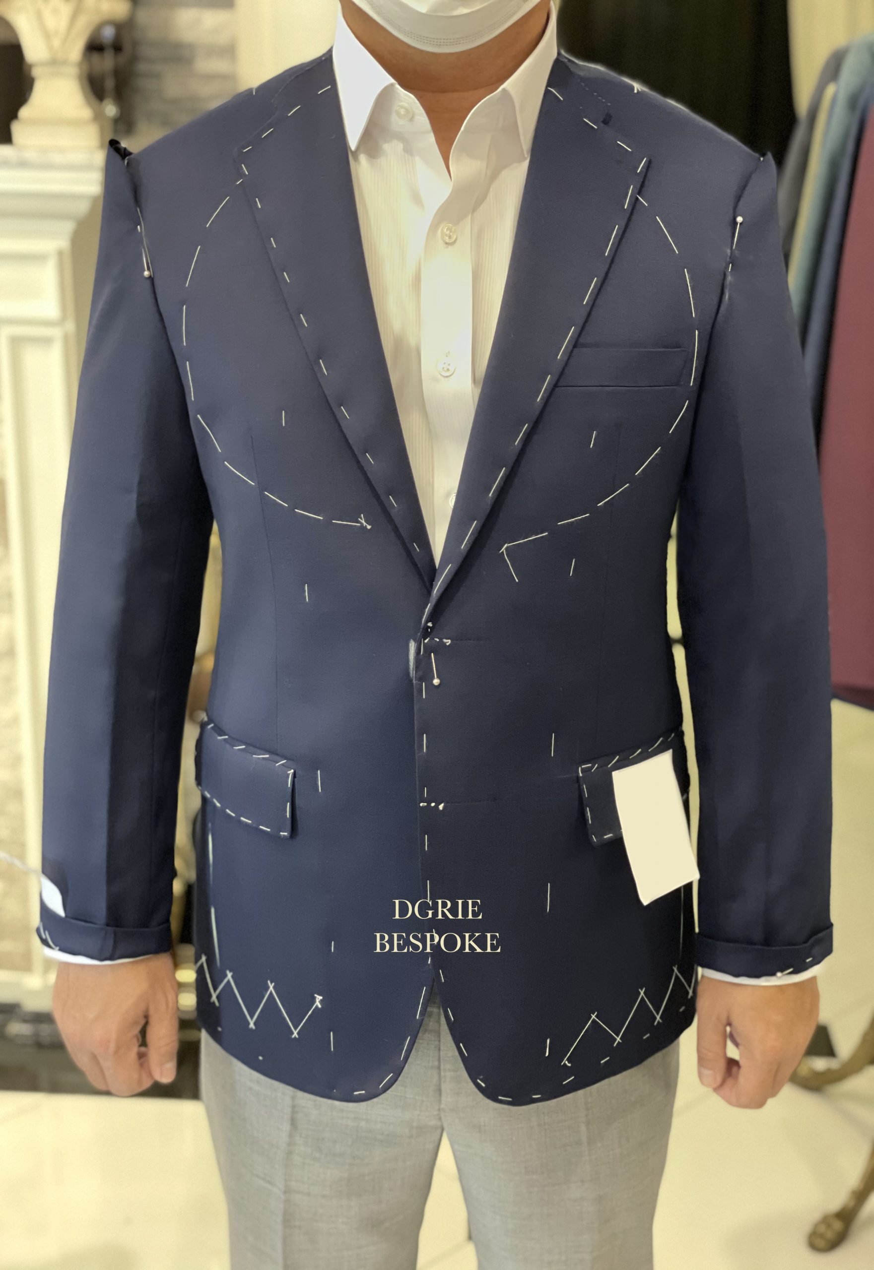 dgrie fitting navy blue grey suit dgrie 1