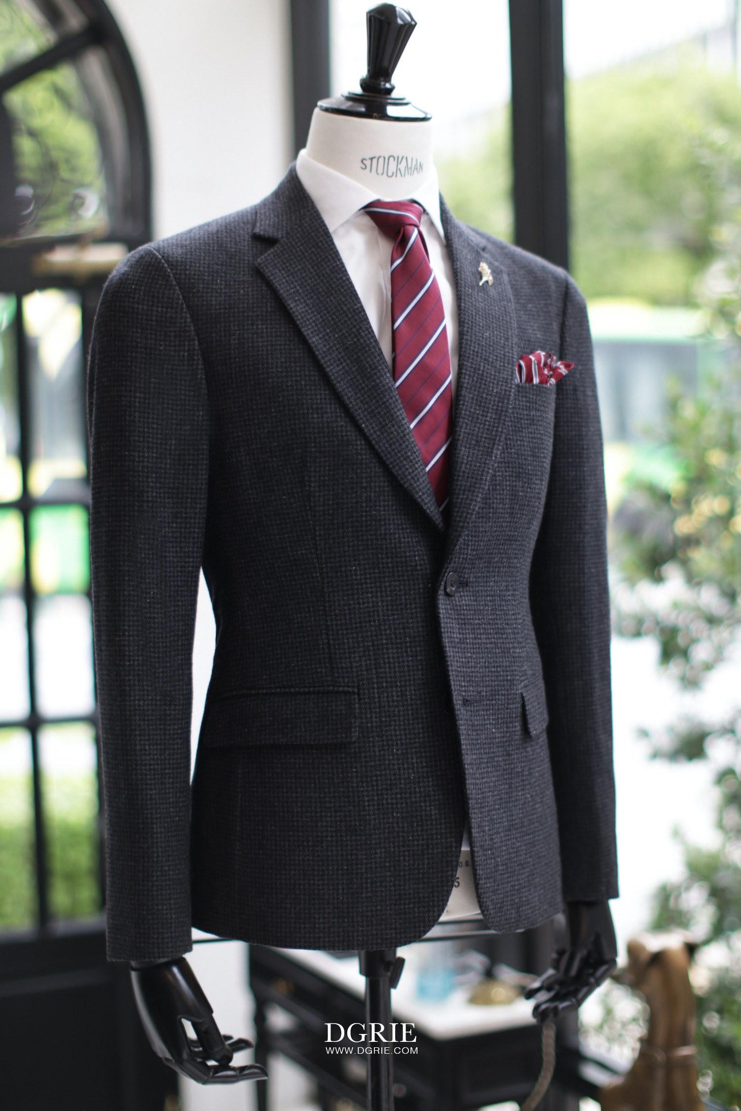 dgrie houndstooth grey wool suit dgrie 1