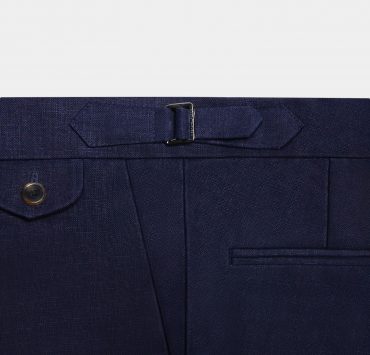 dgrie navy silver buckle pocket linen pants dgrie 1