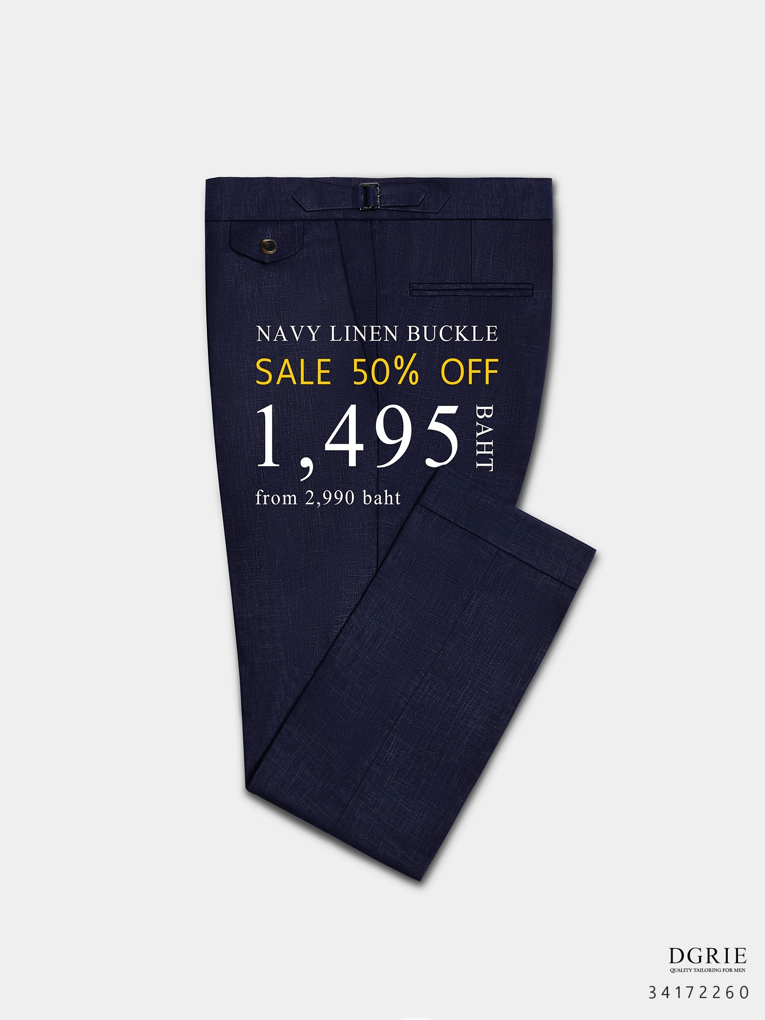 dgrie navy silver buckle pocket linen pants dgrie 3