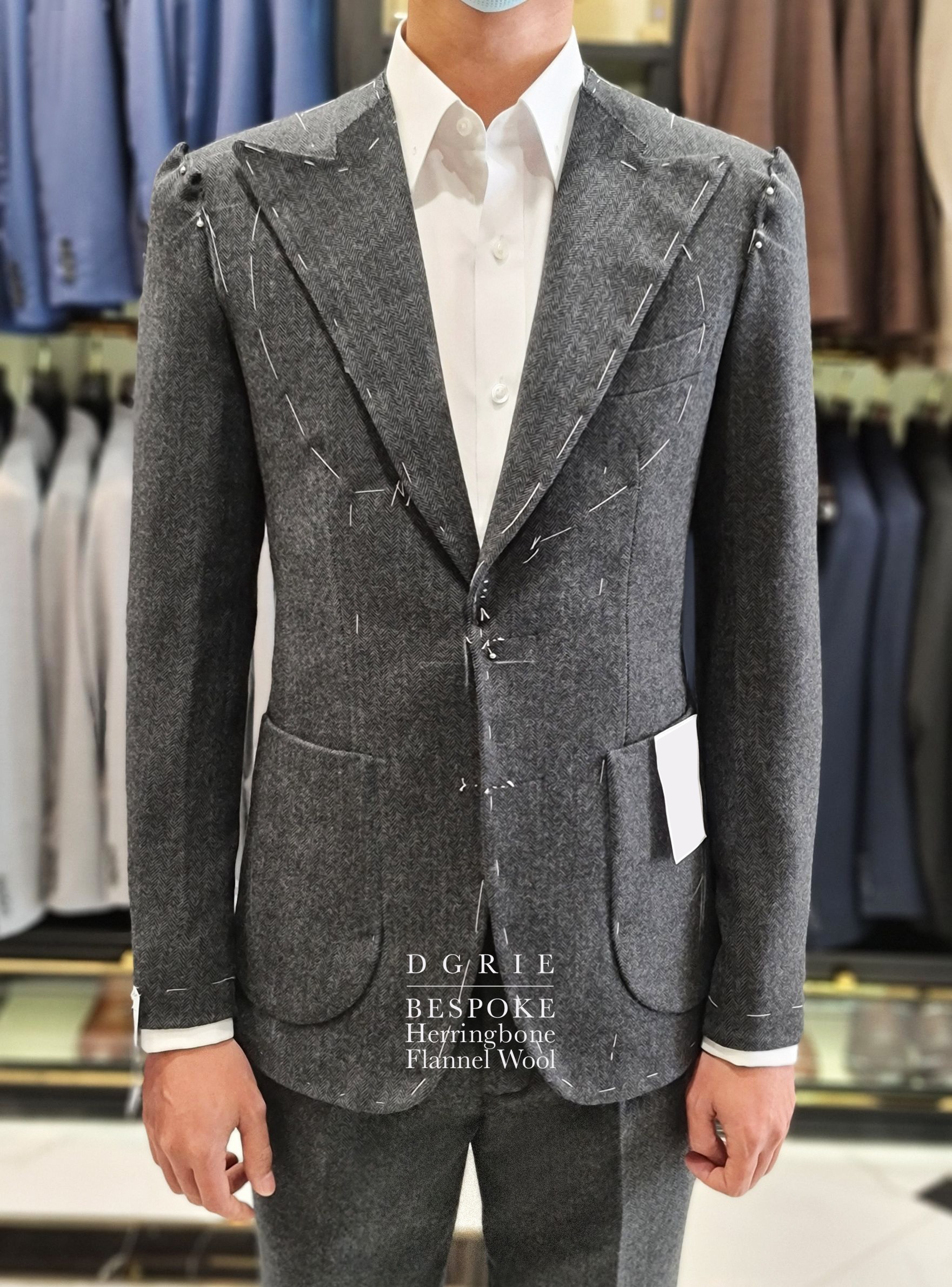 fitting flannel grey herringbone dgrie fitting flannel grey herringbone dgrie