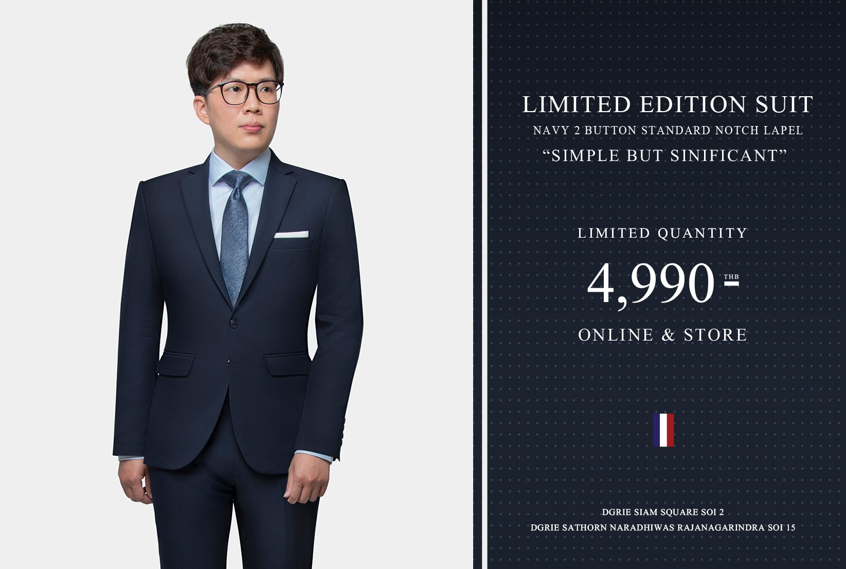 play navy 2 buttons standard dgrie 11