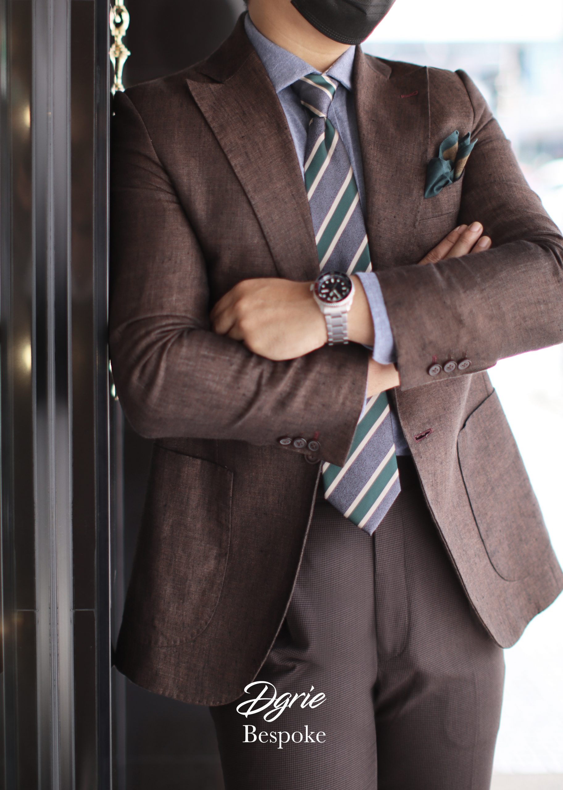 dgrie brown linen blazer dgrie