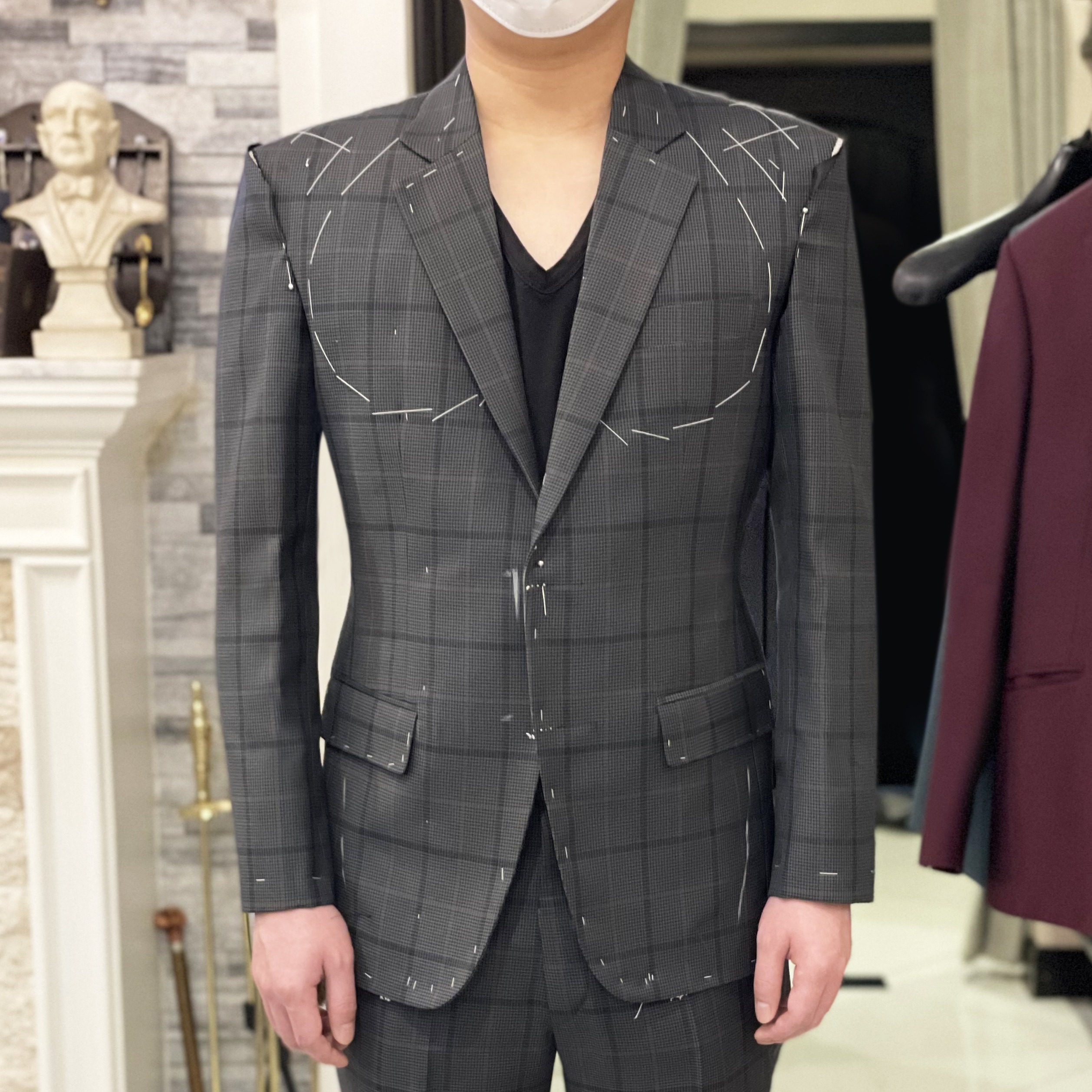 DGRIE Fitting: Window Grey Suit ตัดสูทลายตารางทรง Slim Fit 1 dgrie fitting window grey suit slim fit dgrie 1