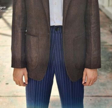 Heavy PinStripe Flannel Pants: กางเกงวินเทจ ลายทาง ทรง คลาสสิค 14 heavy pinstripe flannel pants dgrie 3