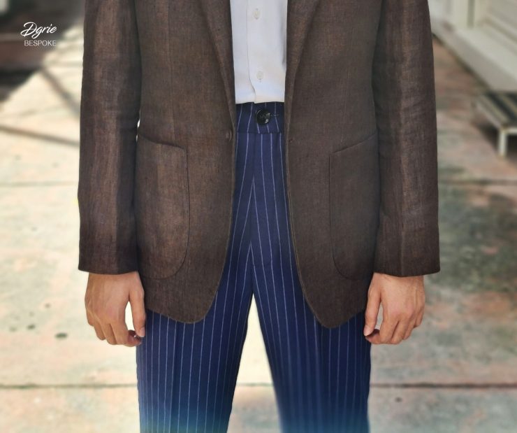 Heavy PinStripe Flannel Pants: กางเกงวินเทจ ลายทาง ทรง คลาสสิค 6 heavy pinstripe flannel pants dgrie 3