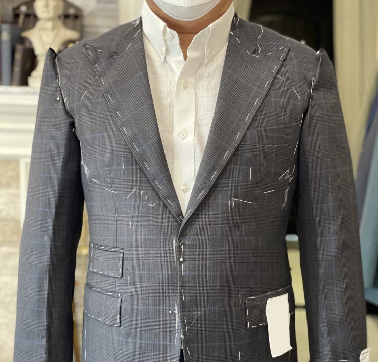 PIACENZA 140's Fitting: ตัดสูทผ้าวูลอิตาลี Prince of wales 21 piacenza 140s fitting prince of wales dgrie 5