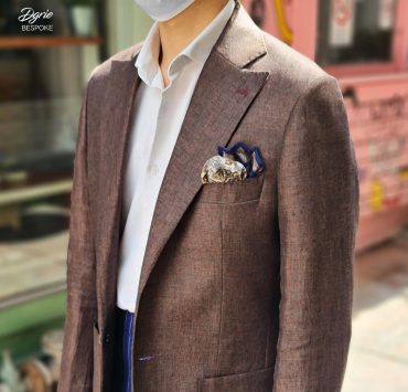RED BROWN LINEN CLASSIC BLAZER: ตัดสูทลินิน สไตล์วินเทจ สีน้ำตาลไหม้ 14 red brown linen classic blazer dgrie 3