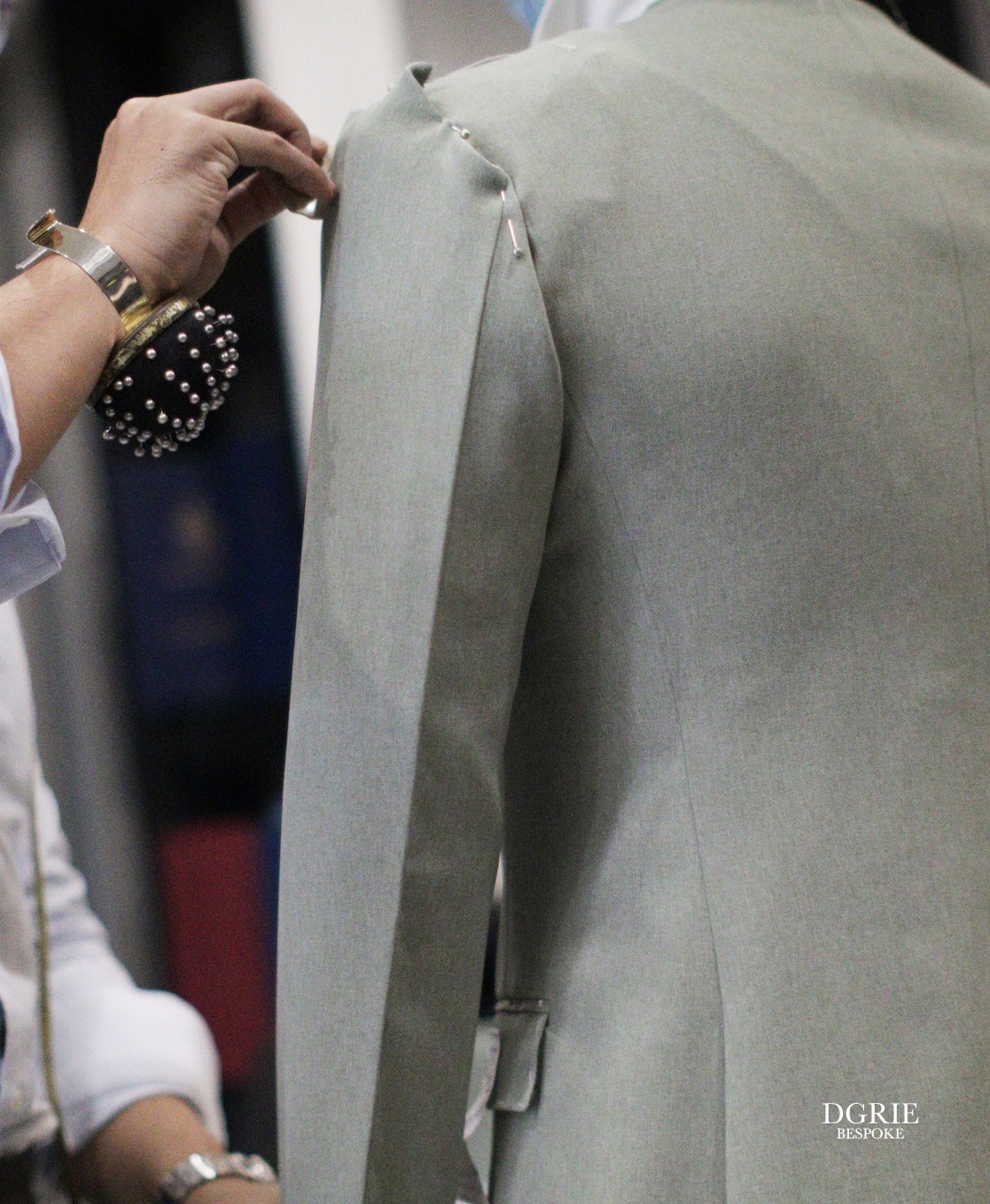 dgrie bespoke light green grey suit dgrie 2