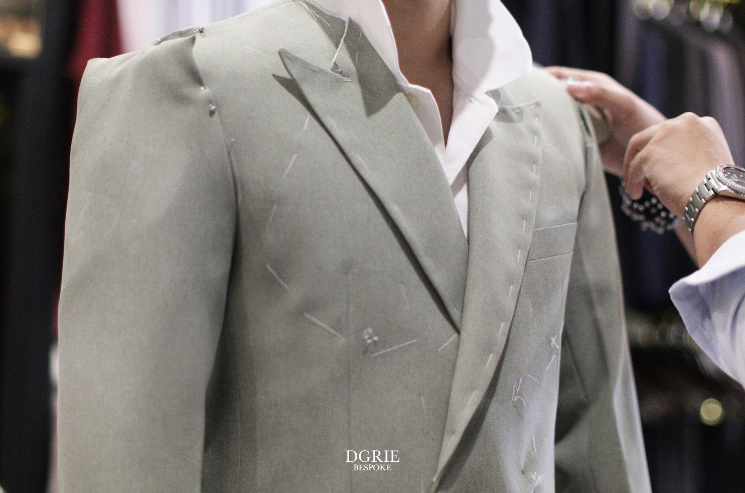 dgrie bespoke light green grey suit dgrie 5